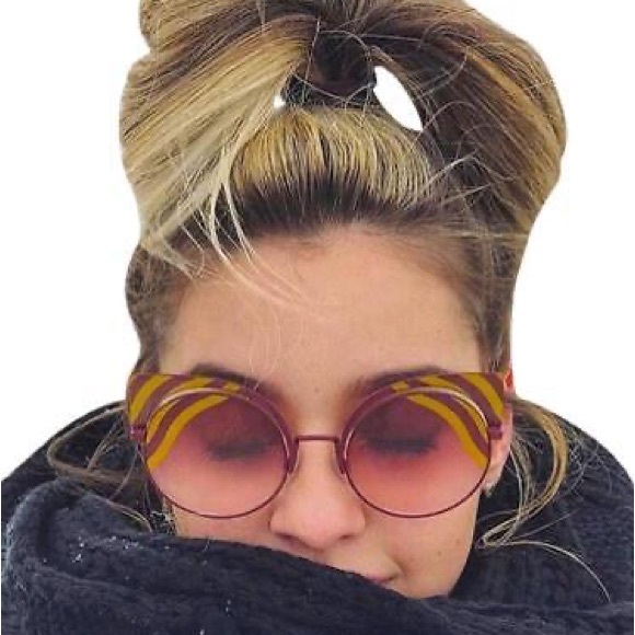 💯 - New Authentic Fendi FF 0215/s 00l9- X4 Burgundy Cat Eye Sunglasses - Picture 6 of 17